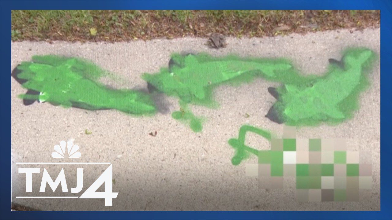 TMJ4 report on Jeremy Novy koi murals defaced with an anti-LGBTQ slur